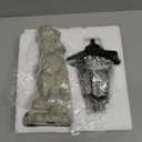 Angel Boy and Girl Statue with Solar Lantern, Outdoor Solar Angel Garden Statue with Roma Pillar for Garden Lawn Patio Yard Deocr, Mother's Day Birthday Gift