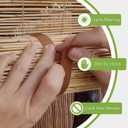 FOREVER BAMBOO Light-Filtering Cordfree Bamboo Reed Blinds Shades for Windows Manual Roman Blind Roll-Up Shades Natural 48 in W x 72 in H
