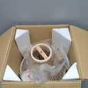 Blue Linen Lamp Shade Creative Chandeliers Farmhouse Bamboo Cage Wicker Pendant Light Fixtures E26 Adjustable Ceiling Mount Hanging Lamp for Living Room, Dining Room, Bedroom, Entryway Decor