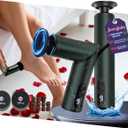 5-in-1 Professional Electric Callus Remover(Portable & Foldable), Removes 99.92% of Calluses in 3 Mins, Rechargeable Foot File Pedicure Kits with 10 & 40 Grit Pads for Soft Smooth Feet, Gunmetal Gray