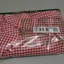 maxmill Checkered Rectangle Tablecloth Water Resistance Wrinkle Free Spillproof Heavy Weight Gingham Plaid Table Cloth for Buffet Banquet Christmas Parties Holiday Dinner, 60 x 84 Inch Red White