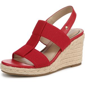 LifeStride Women's Tallulah Espadrille Wedge Sandal (8.5 Wide, Fire Red) LifeStride Women's Tallulah Espadrille Wedge Sandal (8.5 Wide, Fire Red)