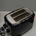 Toastmaster 2-Slice Toaster - Black with Stainless Steel - Kitchen Essential for Sandwich Bread & Breakfast Toast - Toaster with Wide Slots, High Rise Toast Lift & Cool-Touch Exterior