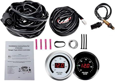 30-4110 UEGO Air Fuel Ratio Gauge 52mm with 4.9 LSU Sensor, wideband Sensor WideBand A/F Ratio UEGO O2 Controller Gauge Kit
