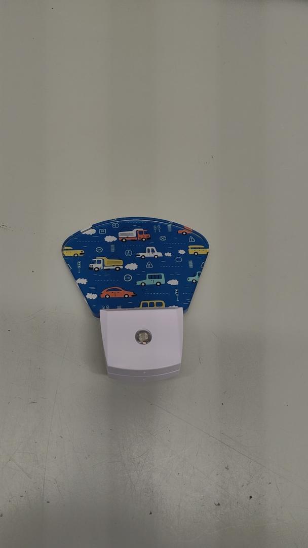 Cartoon Transport Night Light, Plug-into Wall Blue Cars Trucks Nightlight Lamp with Dusk to Dawn Sensor, Led Lamp 0.5W Energy Efficient for Boys Girls Adults Home Decor