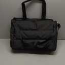 Large Puffer Tote Bag for Women,Lightweight Shoulder Bag with Compartment,Quilted Carryall Bag for Travel,Work (Black)