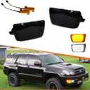 ADIIL Smoked Switchback LED Front Bumper Turn Signal Light Fog Lamp For 2003- 2005 Toyota 4Runner, (2PCS Turn Signal Lamp DRL, Smoked Lens Switchback(Amber & White) Lights