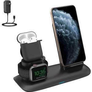 Wireless Charger, 3 in 1 Wireless Charging Stand for Latest Airpods iPhone and iWatch, Wireless Charging Station Compatible for iPhone 11/11 Pro Max/X/XS Max/8 Apple Watch Charger 5 4 3 2 1 Airpods 2