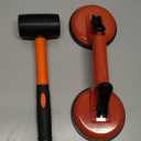 Floor Gap Fixer Tool for Laminate Floor Gap Repair Include Suction Cup and Mallet (Can't use on scraped surface floor)-Orange Kit