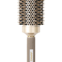 AIMIKE Round Hair Brush, Nano Thermal Ceramic & Ionic Tech, 2.1 Inch Barrel with Boar Bristles for Enhanced Texture, Golden, Hair Drying, Styling, Curling and Shine + 4 Free Clips