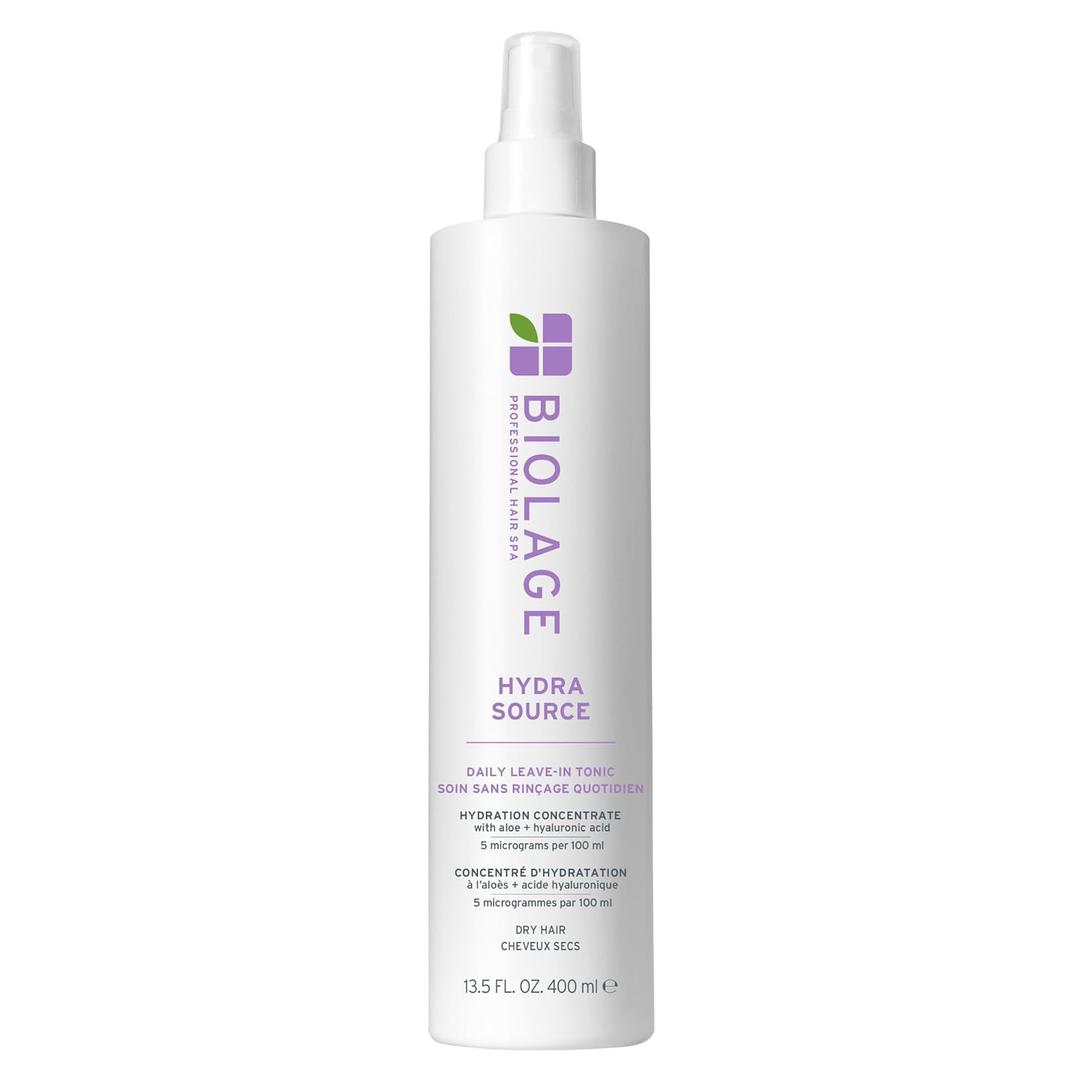 Biolage Hydra Source Daily Leave-In Tonic - Moisturizes & Detangles, With Micro-Filtered Aloe Vera & Fermented Hyaluronic Acid, For Dry Hair, Packaging May Vary (13.5 Fl Oz (Pack of 1))
