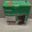 Tastyle Single Serve Coffee Maker, Iced and Hot Coffee Machine for K Cup & Grounds, Compact Design, 40oz Removable Water Reservoir, 6 to 24 Oz Brew Sizes, Fits 7.3" Travel Mug, Black