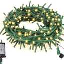 Twinkle Christmas Lights 33ft 100 LED 8 Modes with Timer, Connectable Xmas Tree Mini Lights for Indoor Outdoor Home Party Patio Garden Holiday Warm White