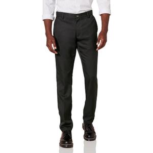 Amazon Essentials Men's Slim-Fit Flat-Front Dress Pant (42W x 30L, Black)