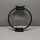 Gaiam Pilates Ring Fitness Circle - Lightweight & Durable Foam Padded Handles, Flexible Resistance Exercise Equipment for Toning Arms, Thighs/Legs & Core (15", Black)