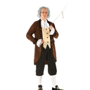 Morph Benjamin Franklin Costume With Wig Founding Fathers Costume Adult Colonial Outfit Men Ben Franklin Outfit Men, Large