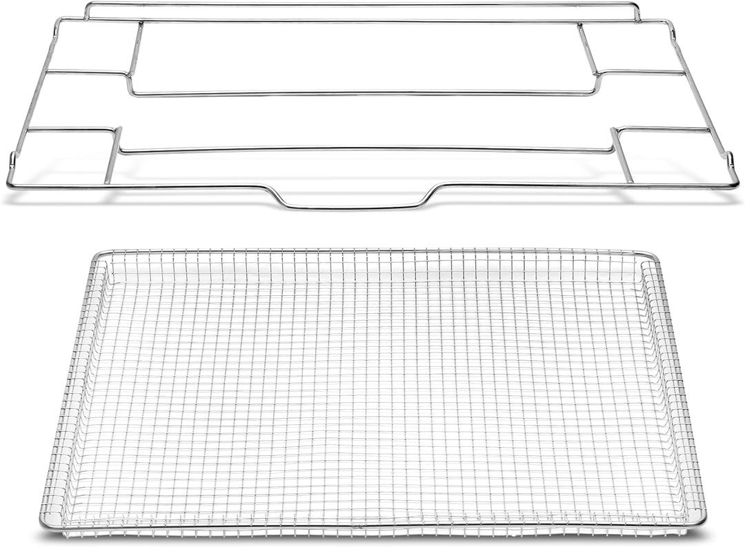 New upgrade Air Fry Tray for 30" Oven Compatible with Frigidaire Wall Ovens, Ranges, and Wall Oven/Microwave CombinationsOven Rack Measures 25" x 16" x 1.75"