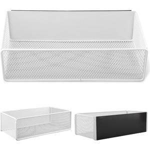 Bibabala Magnetic Shelf for Washing Machine,Magnetic Basket Organizer Holder for Fridge,Spice Rack,Washer Dryer Shelf, Storage Bin Box Containers,Basket Organizer for Laundry Kitchen,White