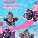 Vvinca Toddler Swim Vest for Kids 13-30lbs/ 30-66lbs Boys Girls Puddle Kid Jumper Toddlers Pool Floaties Jacket with Adjustable Crotch Strap Sleeves Shoulder for 1-3-10 Yrs Baby Infant Learn to Swim