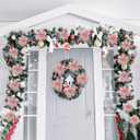 Geosar 36 Pcs 3 Size Christmas Poinsettia Flowers 3'' 4'' 6'' Tree Decorations Glitter Faux Flowers Xmas Artificial Poinsettia Ornaments New Year for Party Favor(Rose Gold)