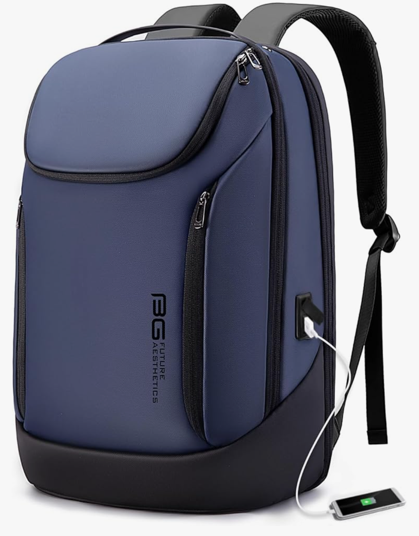 BANGE Business Smart Backpack Waterproof fit 15.6 Inch Laptop Backpack with USB Charging Port,Travel Durable Backpack
