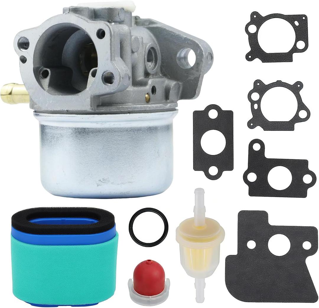 790120 Carburetor for B&S 694202 693909 692648 499617 AM134697 Carb Replace for John Deere SP6213 21-inch Walk Behind Lawn Mower Tune Up Kit (with air filter)
