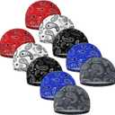 Tarpop 10 Pcs Men Skull Caps Cooling Welding Hard Helmet Liner Cycling Skull Caps Wicking Beanie Do Rag Head Wrap for Men
