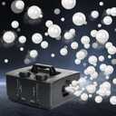 2 in 1 Fog Bubble Machine, Smoke Bubble Maker for Stage Party Halloween Christmas Wedding Birthday Magic Atmosphere (Black)