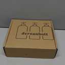 Plastic Press Shampoo and Conditioner Dispenser Set of 3,Refillable 16.9oz Shampoo Bottles Shower Soap Dispenser with Waterproof Labels for Bathroom (Amber Gold)