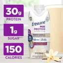 Ensure Max Protein Shake | French Vanilla | Ready to Drink | 30g Protein for Muscle Health | 1g Sugar, 4g Fiber | 11 fl oz, 12 Pack (EXP 11/01/26)