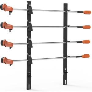 ELITEWILL 4 Place Weed Eater Racks for Open Trailers Trimmer Rack Weedeater Rack for Trailer Landscape Truck Holder Lawn Equipment Accessories w/Lock