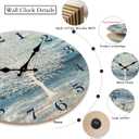 Large Blue Wooden Wall Clock 20 Inch Tree of Life Themed
Silent Non-Ticking Battery Operated Vinatge Country Decorative for Living Room Bedroom Kitchen Office