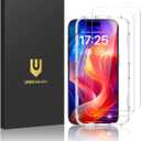 UNBREAKcable 2-Pack Screen Protector for iPhone 16 Pro, Double Shatterproof Tempered Glass [Easy Installation Frame] [9H Hardness] [99.99% HD Clear] [Case Friendly] for iPhone 6.3 inch