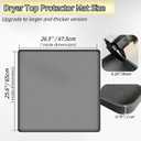Washer and Dryer Covers for the Top - 26.5''x 25.6'' Silicone Washing Machine Front load Protector Mat - Non-slip Waterproof Dustproof Mat Ideal for Laundry Kitchen - Gray 2 Pack