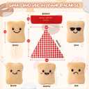 Mood Support Stuffed Animals Bread: 5 Emotional Soothing Plush Bread Slices in Basket | Squishy Stuffed Toy for Stress Relief | Cute Collectible Gifts for Adults | Unique Birthday Gift for Her