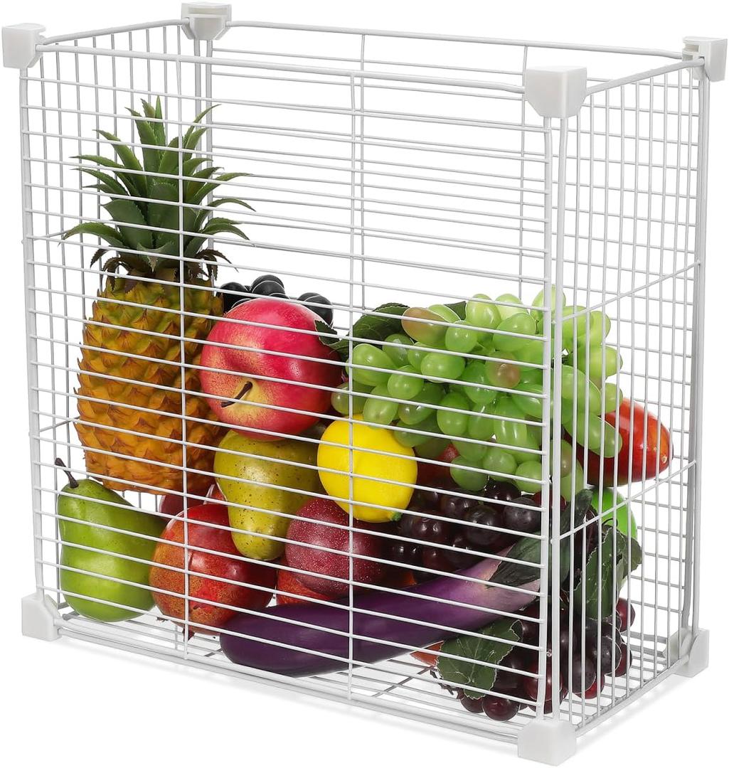 Cabilock Freezer Organizer Bin Wire Basket 13.78 Inch Breathable Mesh Pantry Storage for Upright Freezer Foods Snacks Vegetables Fruits