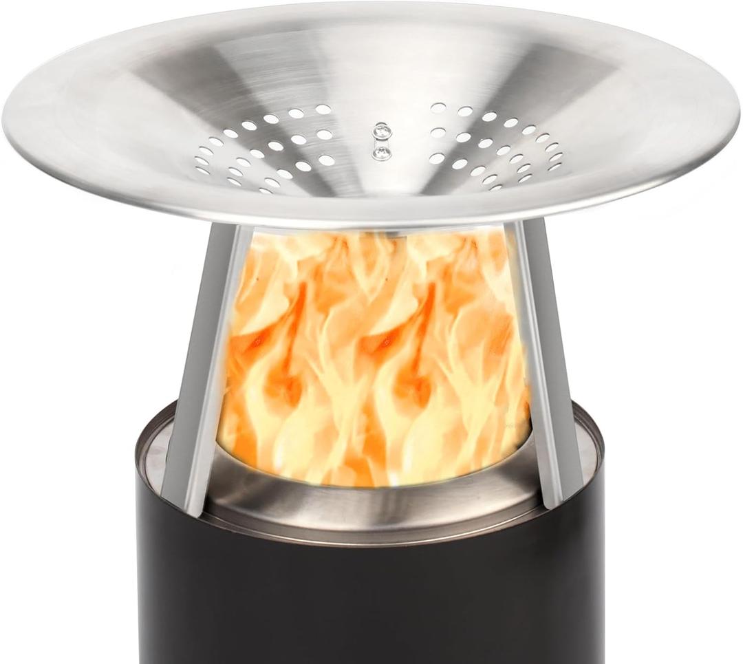 Heat Deflector for Solo Stove Mesa XL - Captures Warmth, Expands Heat Radius - 304 Stainless Steel -Mesa XL Heat Deflector - Includes Anti-Scorching Clip and Storage Bag -11 "(D) x 6"(H)