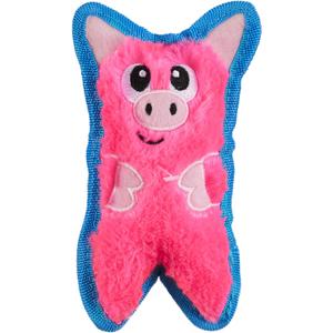 Outward Hound Durablez Minis Stuffing-Free Squeaky Plush Dog Toy for Puppies & Small Dogs - Interactive, Soft Yet Tough, No Mess, Jumbo Squeaker, Long-Lasting Play, Pig
