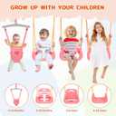 4-in-1 Height Adjustable Toddler Swing Set and Baby Jumper, Safe & Durable