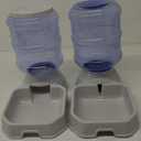 TENINYU Premium Quality Self-Dispensing Gravity 1 Gallon Large Capacity Pet Feeder and Water Dispenser for Cat