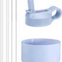 The Mass Straw Lid and Boot for Hydro Flask Wide Mouth and Other Brand Insulated Water Bottle (Fit Wide Mouth 32/40oz, Fog)