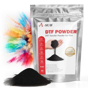 A-SUB DTF Powder, 35.3oz Black DTF Transfer Powder, Hot Melt Adhesive DTF Powder Works with DTF Printers, DTF Transfer Film and Ink for Digital Prints on Dark Color Fabric and Any Material Fabric