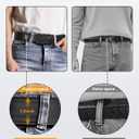 JUKMO 1.5" (38mm) Leather Ratchet Belt for Men in Gift Box (Black, L)