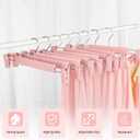 Skirt Hangers 20 Pack, Pants Hangers with Clips360 Swivel Hook Space Saving Hangersfor Pants, Skirts, Clothes, JeansPink