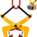 Granite Lifting Clamp 6", 350kg Stone Lifting Clamps 40mm-180mm, Vertical Stone Clamps, Heavy Duty Stone Carrying Clamps for Lifting and Transporting Concrete Block Granite Slab Stone Slab (Yellow)