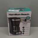 Hamilton Beach 5 Cup Drip Coffee Maker with Easy FrontFill Basket, Compact Design, Works with Smart Plugs, Glass Carafe, Auto Pause and Pour, Black & Stainless Steel (46112)