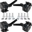 4 Sets Black 2020 Aluminum Extrusion Pivot Hinge Swivel Degree Angle Bracket with Handle for 20 Series 20/20 2040 V T Slot Extruded Aluminum Profile Hardware Connector