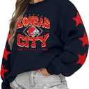 MNLYBABY Football Sweatshirt Women Game Day Sweatshirts in My Game day Era 87 Graphic Long Sleeve Tops (Blue, XXL)