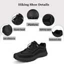 Men's Lightweight Waterproof Hiking Shoes Comfortable Leather Non-Slip Platform Slip On Trekking Trail Shoes Casual Fashion Outdoor Walking Work Sneakers, 9