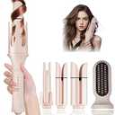 Automatic Curling Iron - Beach Waves Curling Wand with 4 Temperature, Portable Hair Curler Automatic Shut-Off, Anti-Scald, Anti-Tangle Rotating Curling Wand for Hair Styling, Elegant Green